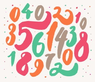 フランスの白い背景に手描きの数字のセット。 shutterstock_300043556