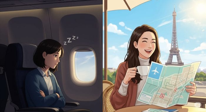 サマータイムの開始と終了時の時計の針の動きを示すイラスト