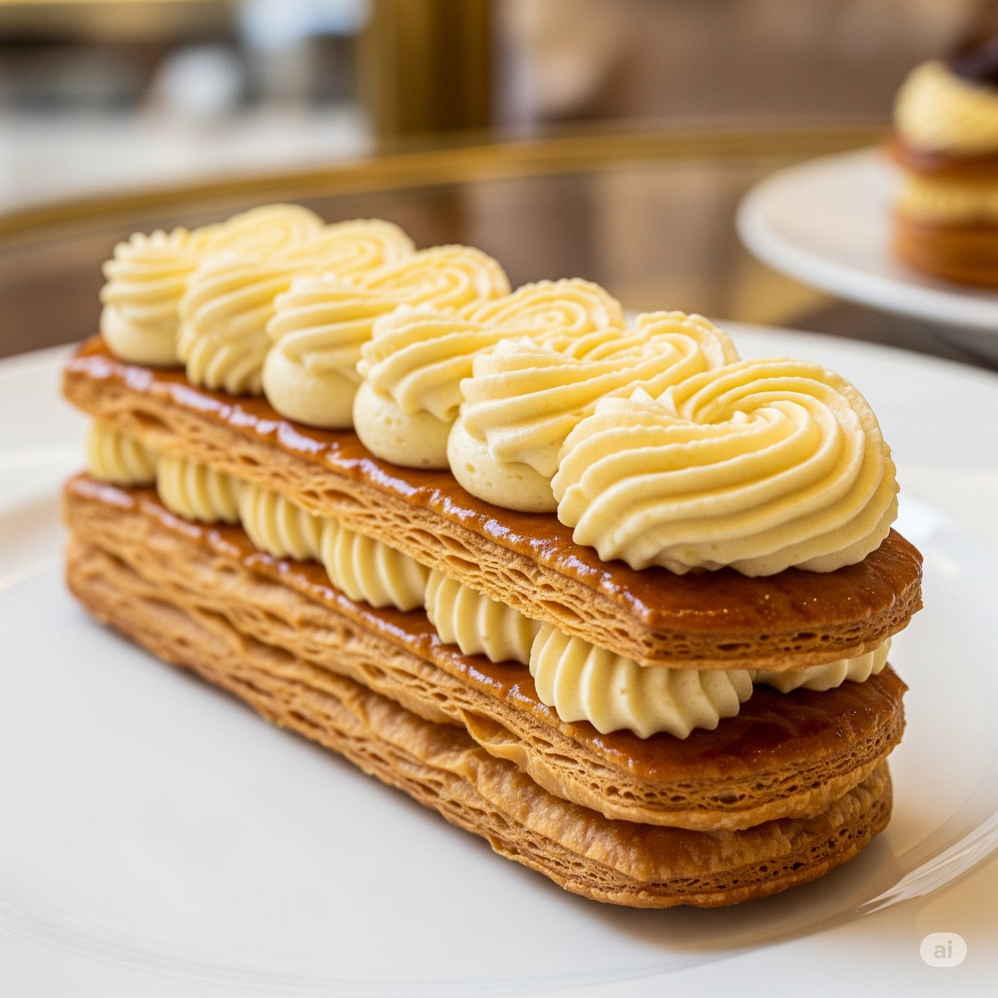 クレーム・シャンティイで美しく飾られたフランス菓子サントノレ